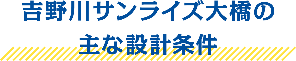 吉野川サンライズ大橋の主な設計条件