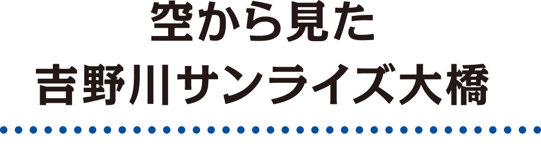 空から見た吉野川サンライズ大橋